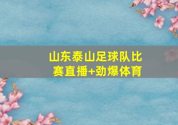 山东泰山足球队比赛直播 劲爆体育